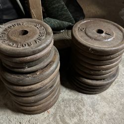 Vintage Weights Weight Lifting Gym Dumbell Barbell Curl