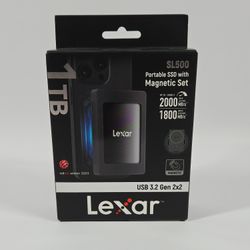 New Lexar 2.5" SL500 1TB USB-C to USB-C SSD LSL500M001T-RNBWU