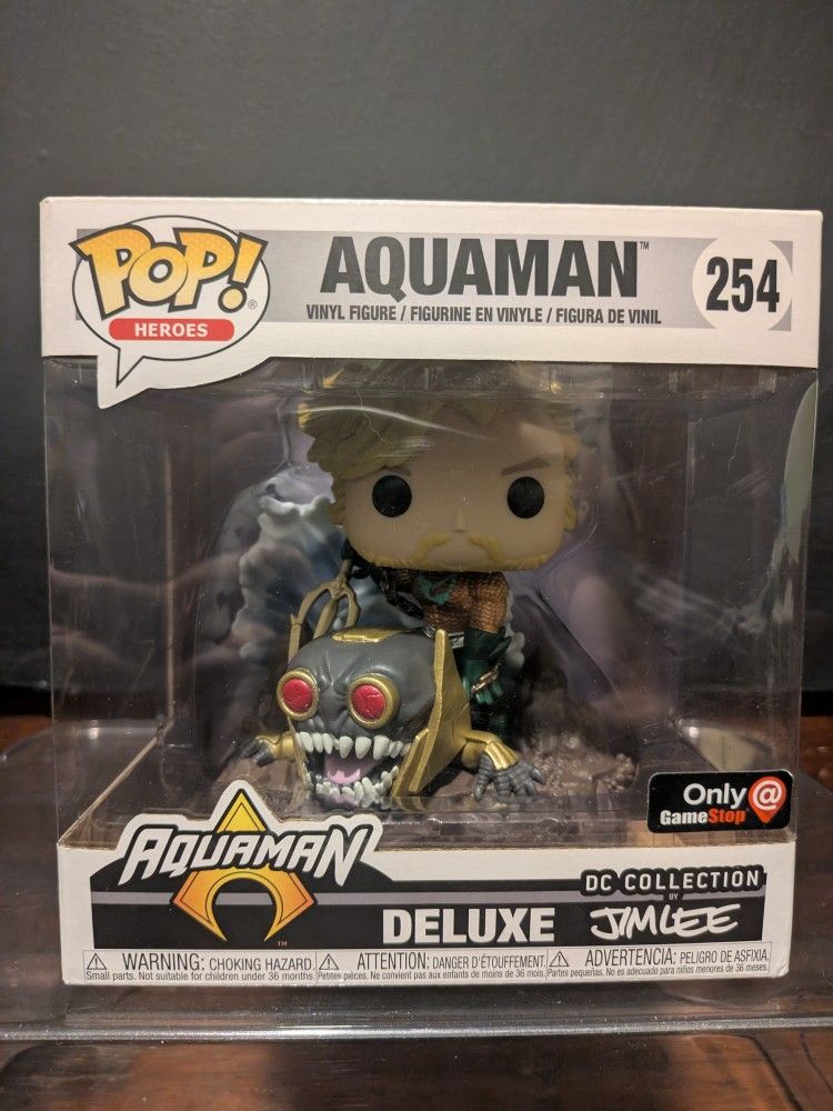 Pop! HEROES Aquaman Deluxe 254  DC Collection By JIMLEE
