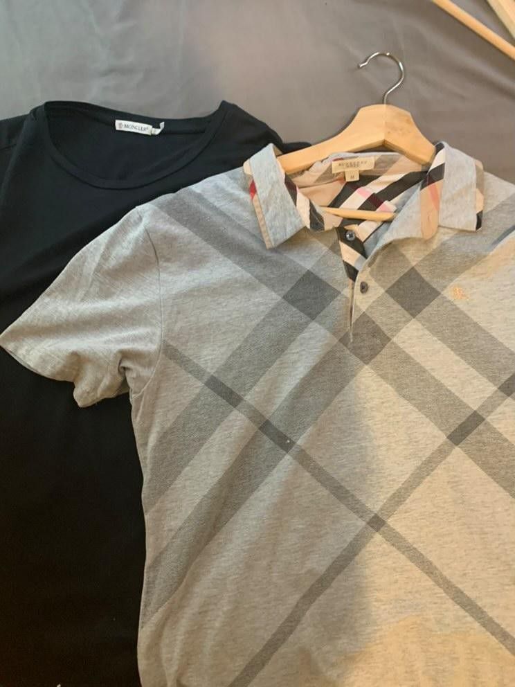 Monclear and burberry shirt small both medium