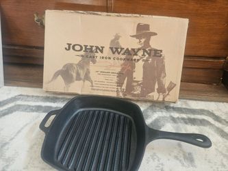 John Wayne 10" Cast Iron Square Grill Pan