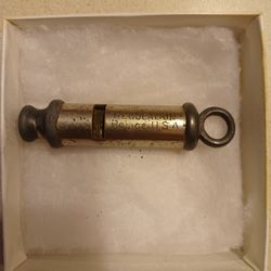 Vintage  Police  Whistle  Brass & Pewter Does  Work 