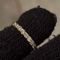 14K Gold Diamond .36ctw Band Ring Size 4.5