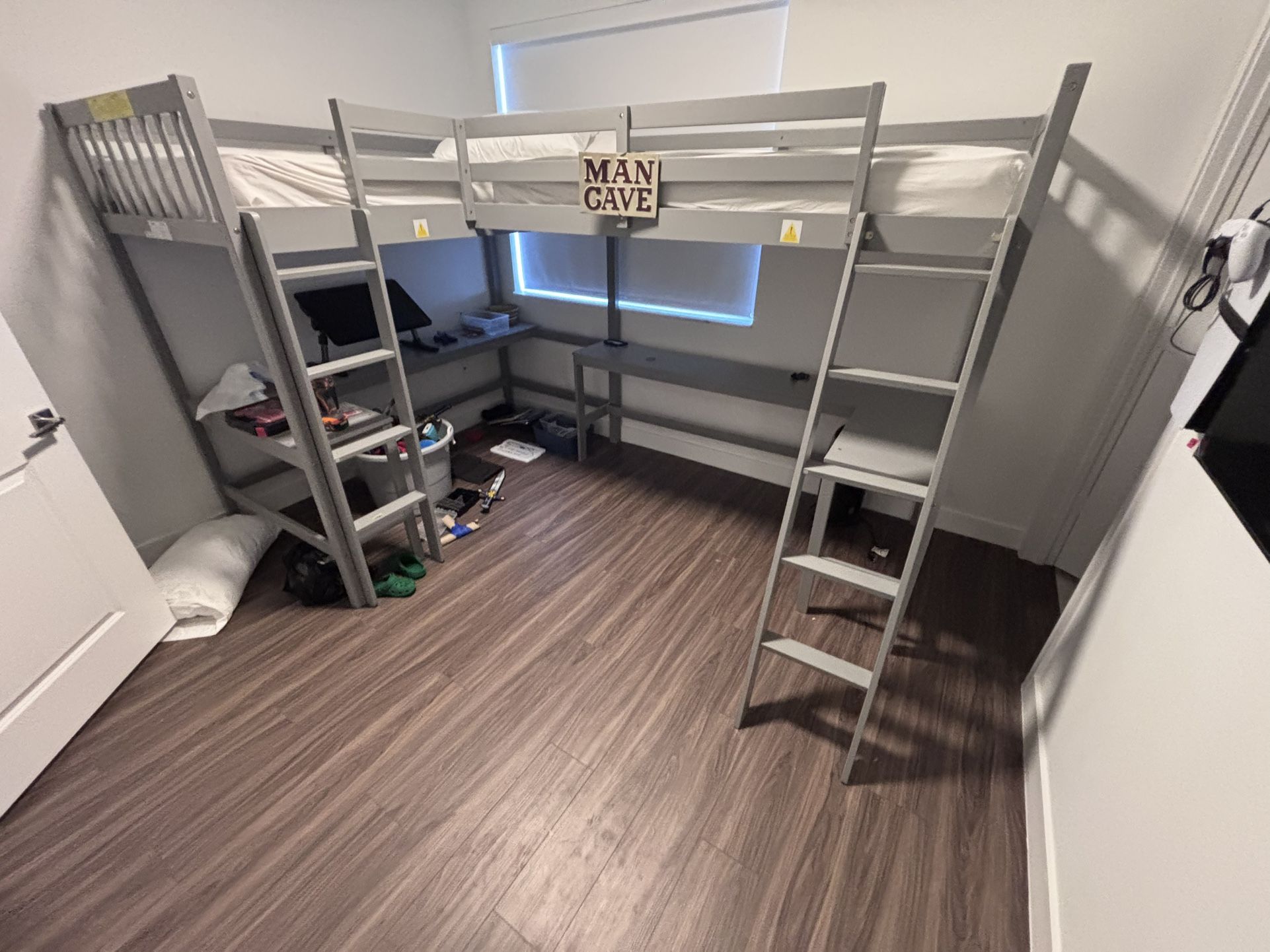Twin Double Bunk Bed, Mattress Included