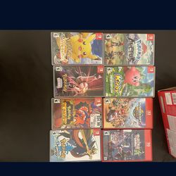 Pokemon and kirby, mario kart switch games