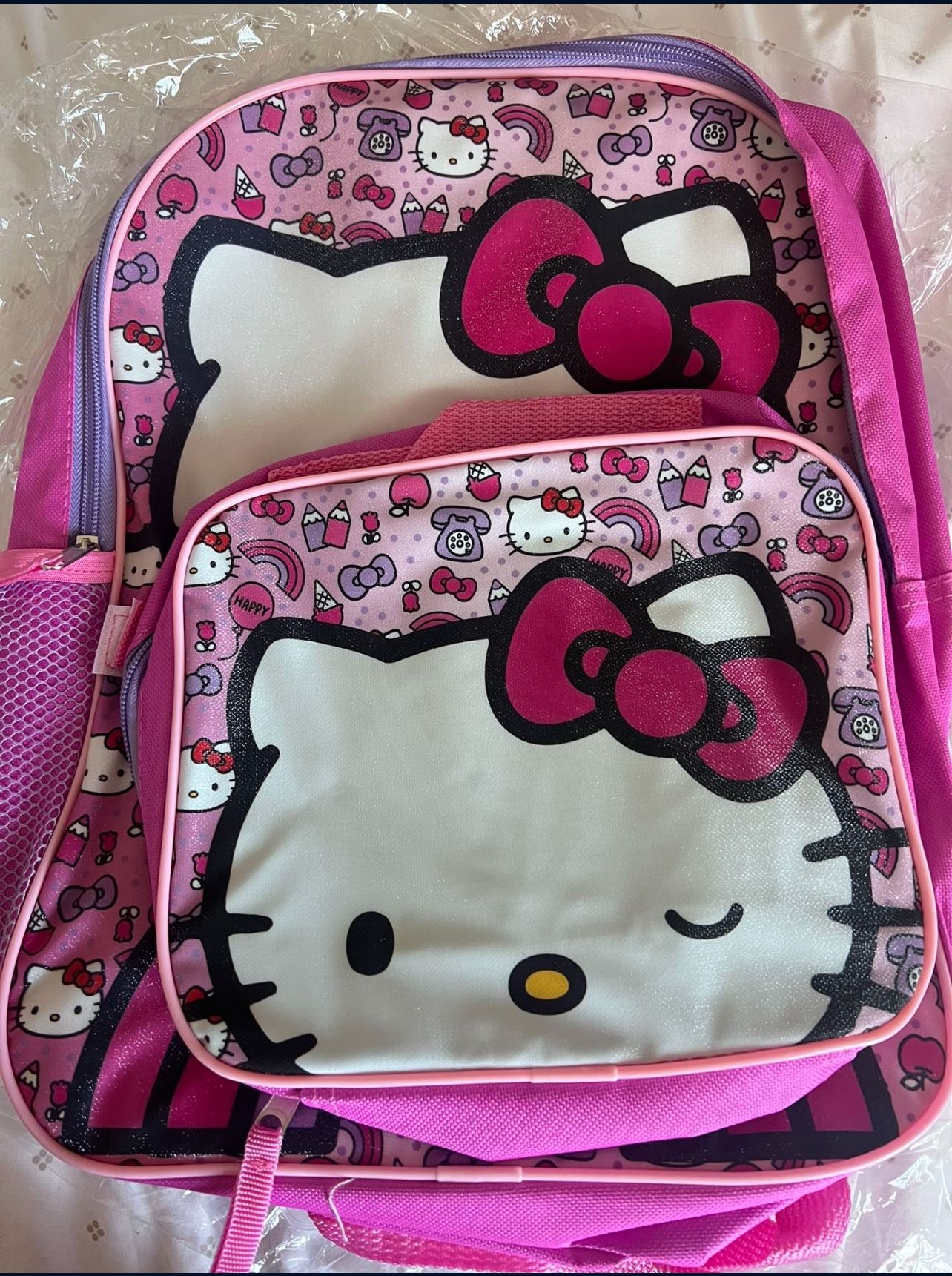 Hello Kitty Backpack With Attached Lunch Bag