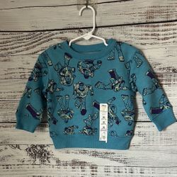 NWT Jumping Beans Blue Buzz Lightyear Sweatshirt size 12 months 