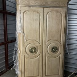 Bernhardt Furniture Italian Contemporary Style 49" Blonde Clothing Armoire / Chiffonier
