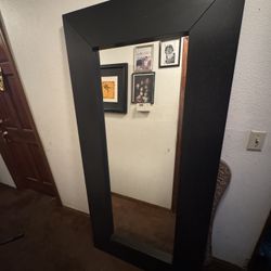 Title: Large Full-Length Black Framed Mirror (6’3” x 3’1”) – Modern & Sturdy