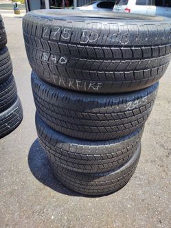 4 truck tires size 275-55-20 all 4 for $190 free installation and balance
