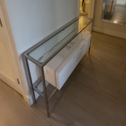 Glass & Chrome Table