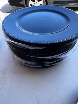 Black chargers plates
