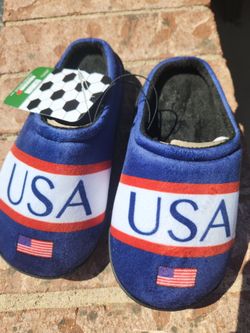 USA SOCCER Patriotic Slip-On Slippers