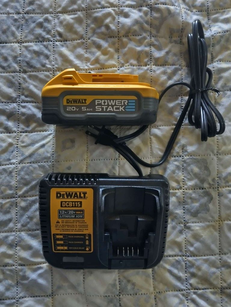 DeWalt power stack 5.0Ah battery and Charger 12vmax/20vmax firm price