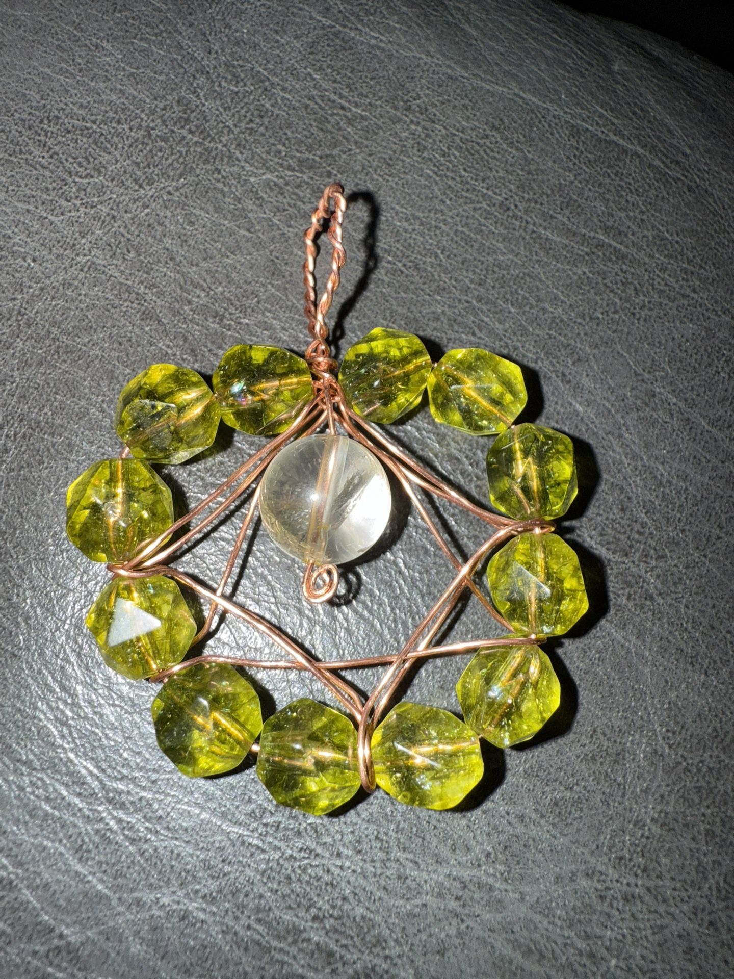 Peridot And citrine Pendant