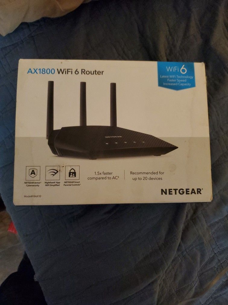 Netgear Ax1800 WiFi 6 Router RAX10