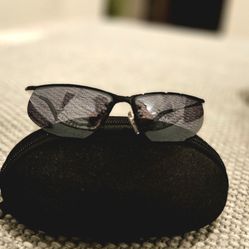 IronMan Black Metal Sports Wrap Sunglasses 