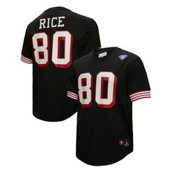 Men's San Francisco 49ers Jerry Rice Mitchell & Ness Black  Throwback Mesh Jersey 3xl
