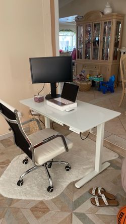 Standing desk with chair