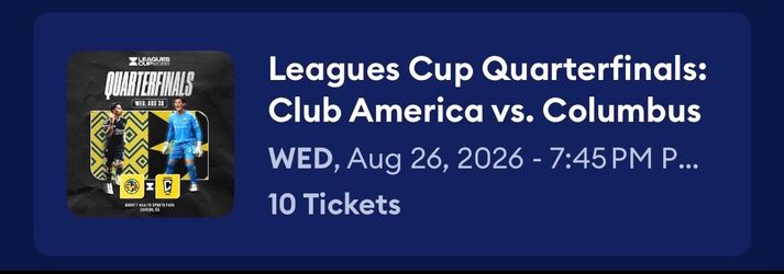 America vs Columbus crew