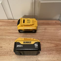 New Dewalt Batteries 20V 5AH $65 Each-Cada Una