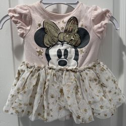Disney baby girl Minnie Mouse tutu onesie Size 6-9 Months