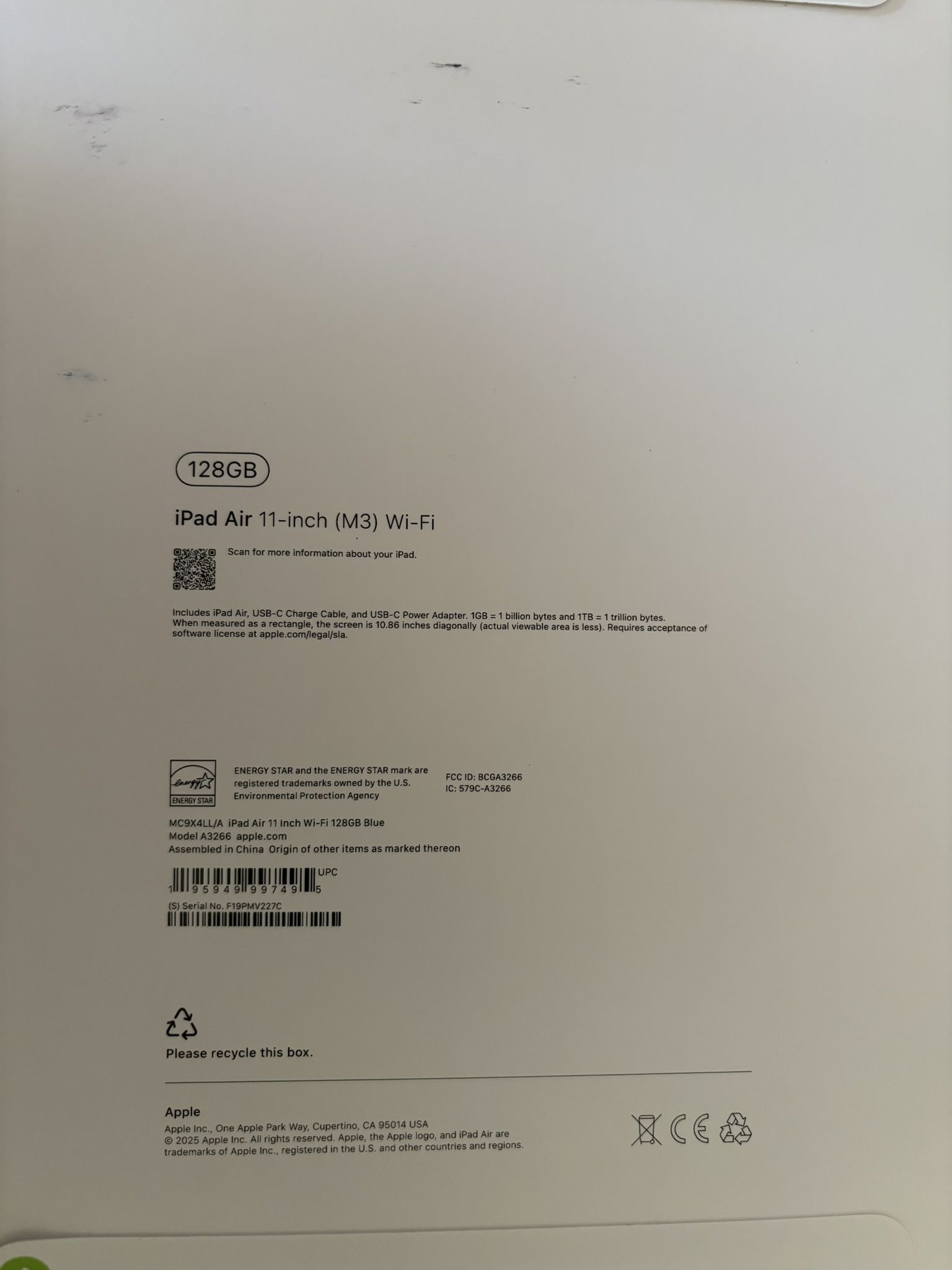 iPad Air 2025 11” . Sealed In The Box!