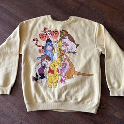 Yellow Winnie The Pooh Crewneck Sweater