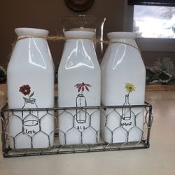 Rae Dunn Milk bottle Vases