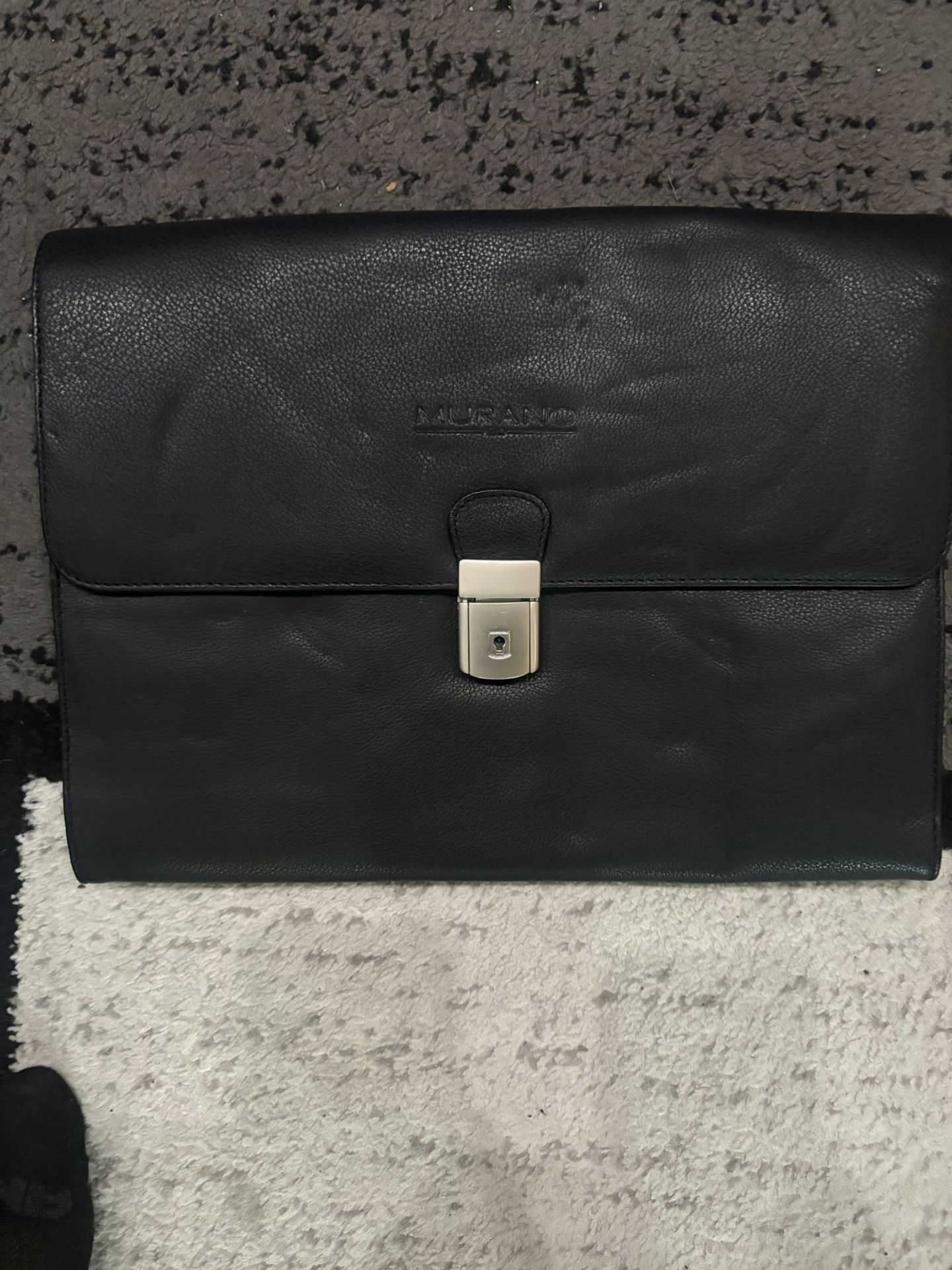 New Leather, Lockable Murano Signature Document Bag