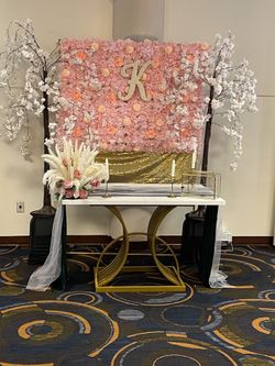 Gold  And White Table 