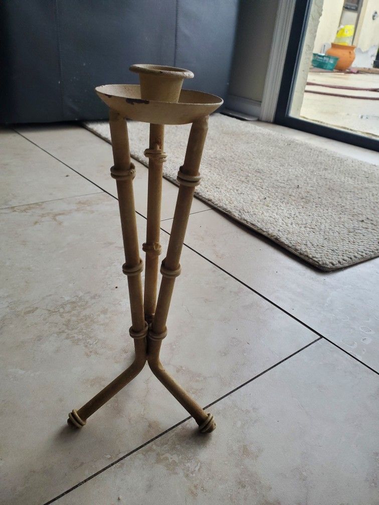 Bamboo Style Candle Holder 