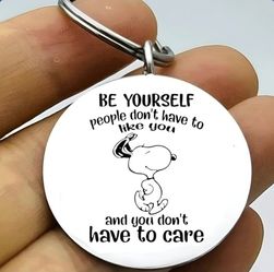 Snoopy Hot Super Cute Keychain Stainless Steel 