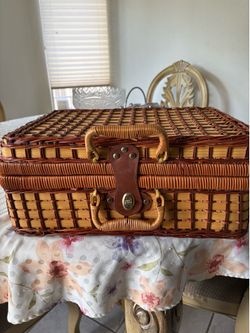 Vintage picnic basket