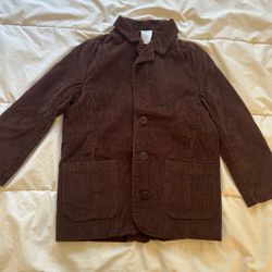 Gymboree Brown corduroy button-up blazer jacket in XS (3-4)