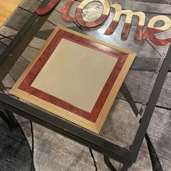 “HOME” Hanging wall Picture Frame W Mirror 
