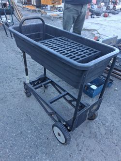 Heavy Duty Utility Cart with Tub Basin