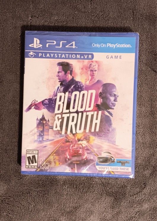 PlayStation 4 VR Game Blood & Truth Sealed New