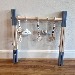 Cute Foldable Wooden Baby Play Gym