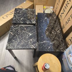 Coffee Table & 2 End Tables