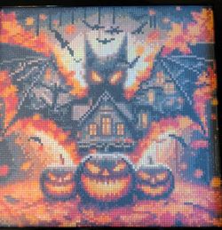 Halloween Diamond Painting Framed Wall Art