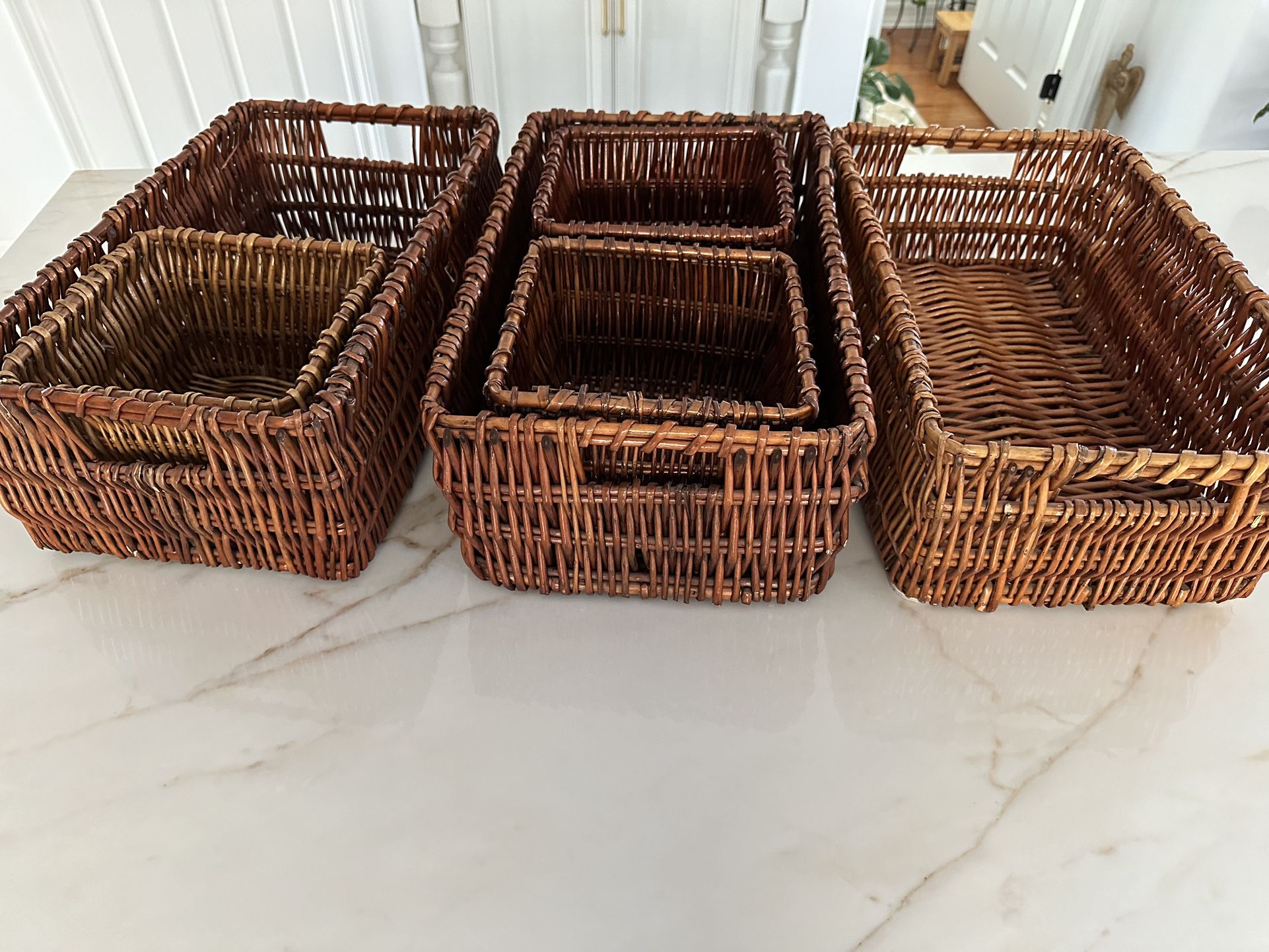 Set of Storage Wicker Baskets 