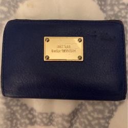 Dark Royal Blue M Kors Establish 1981 Small Wallet