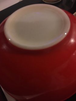 Vintage Pyrex Red Bowl Quart Mixing Bowl