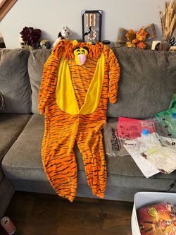 Adult Tigger Winnie the Pooh Halloween Costume Onesie – XL