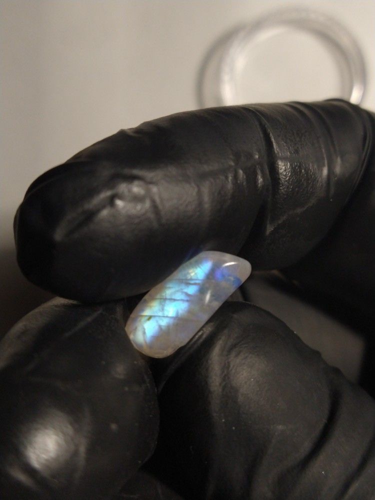 Nice Rainbow Moonstone In Display 
