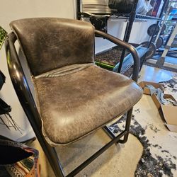 Vintage Leather Bar Stool