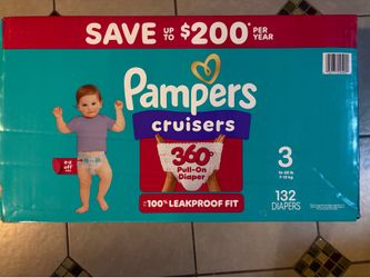 PAMPERS SIZE 3 CRUISERS 132 counts