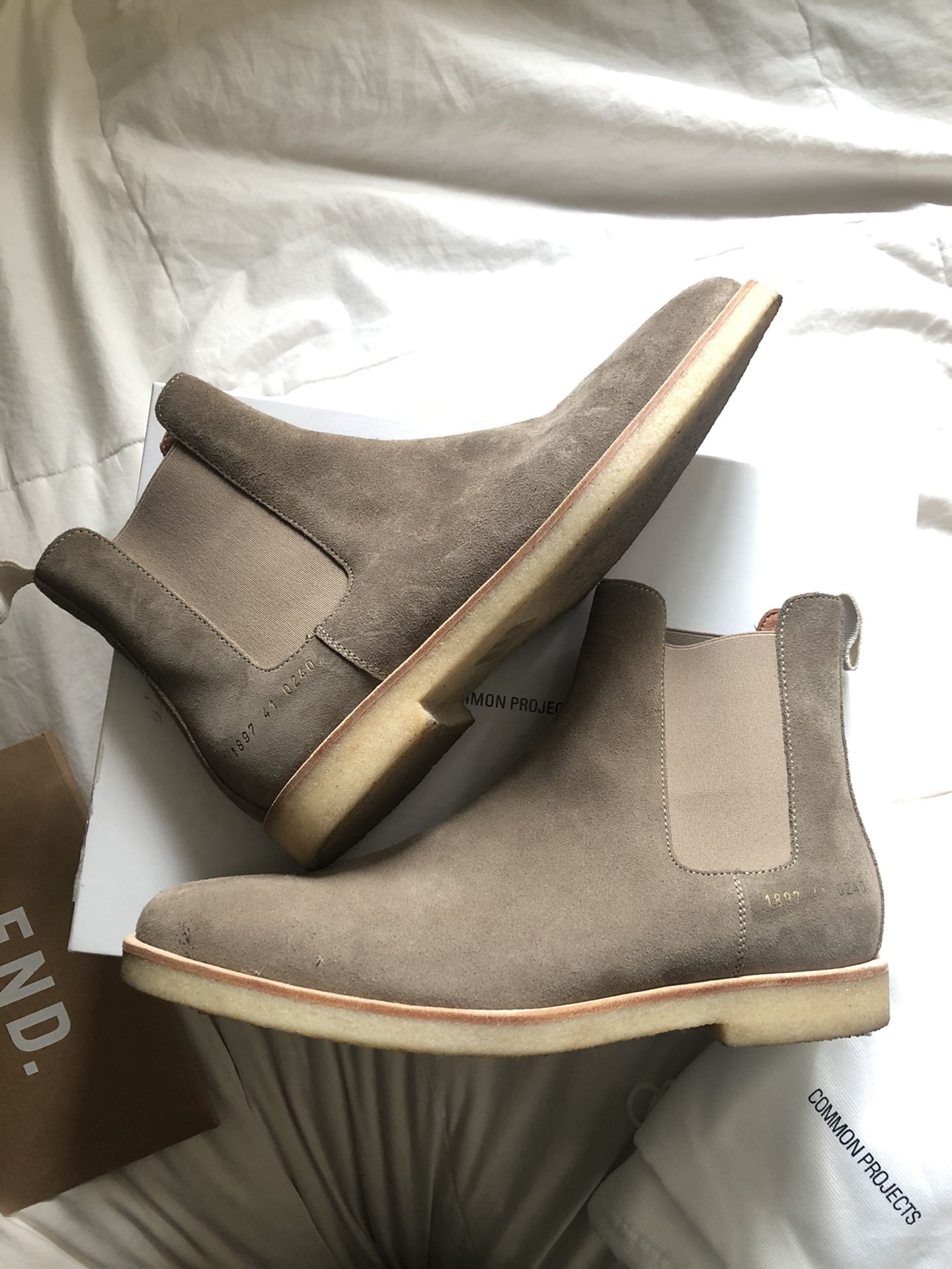 Common Projects, Chelsea Boots, Taupe, UK 7 (size 9)