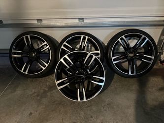 20 inch 5x120 Staggered wheels with tires.  Also two Brand new tire with purchase